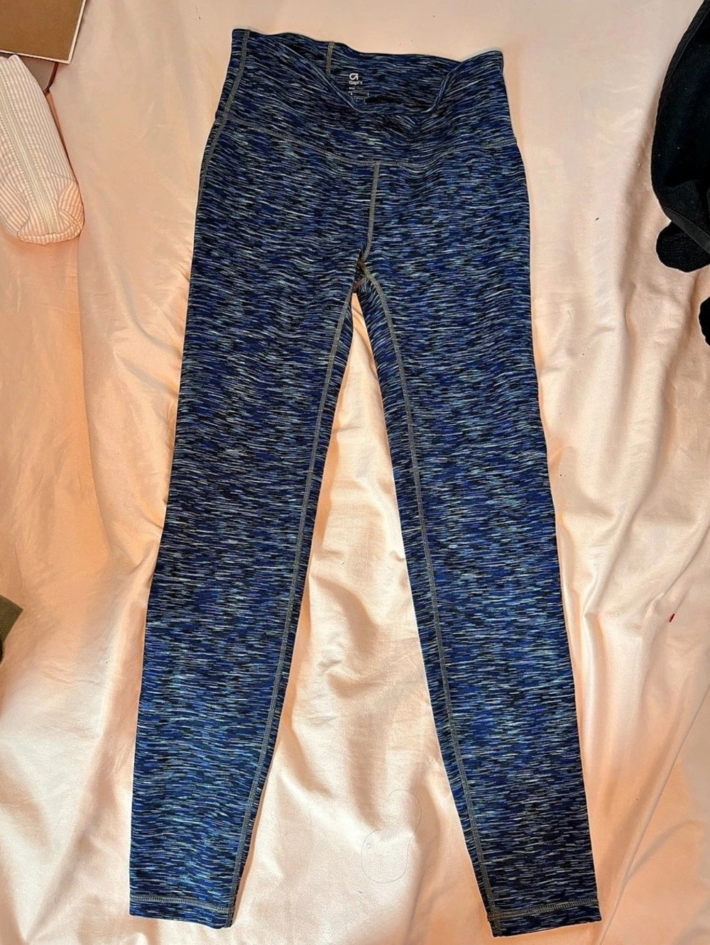 GapFit Women’s Blue Space Dye Pull-On Stretch Activewear Leggings Size S
